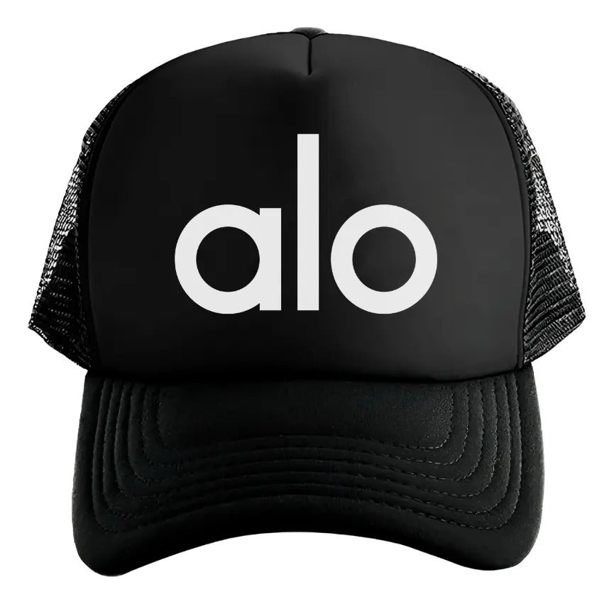 Gorra Trucker Alo Yoga México Negro Ajustable Alo