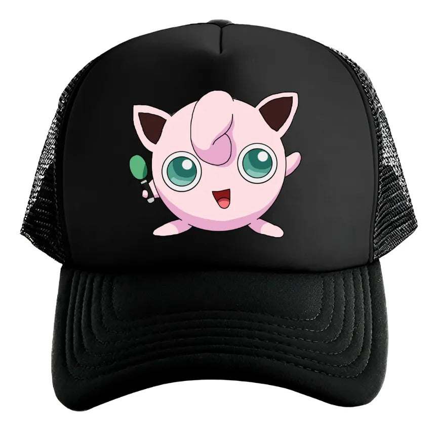 Gorra Gengar Pokémon Pikachu Charmander Bulbasaur Squirtle Negro Ajustable Jigglypuff