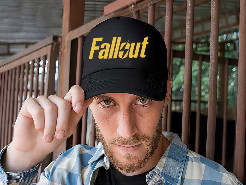 Gorra Trucker Fallout Videojuegos Gamer Streaming Ps5 Xbox Negro Ajustable Fo