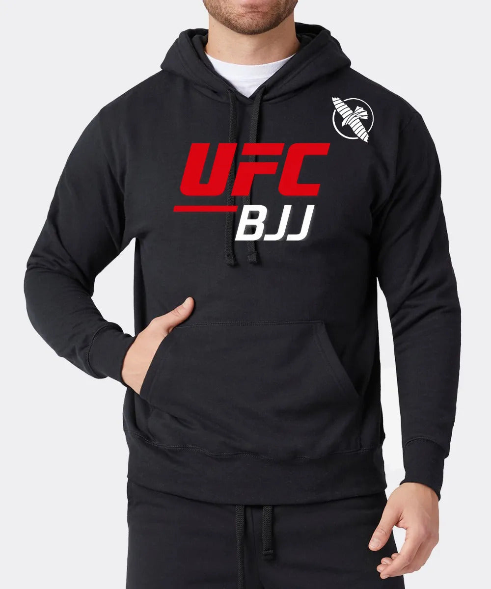 Sudadera Ufc Bjj Brazilian Jiu Jitsu Mma Hayabusa Xg Negro Red