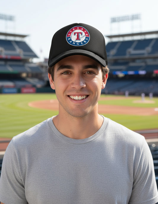 Gorra Rangers Texas Mlb Béisbol Negro Ajustable Rangers