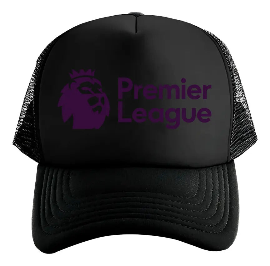 Gorra Trucker Premier League Fútbol Fifa Soccer Negro Ajustable Premier