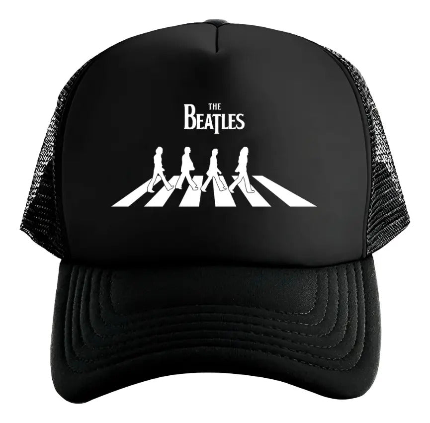 Gorra The Beatles Música Rock Pop Negro Ajustable Tb