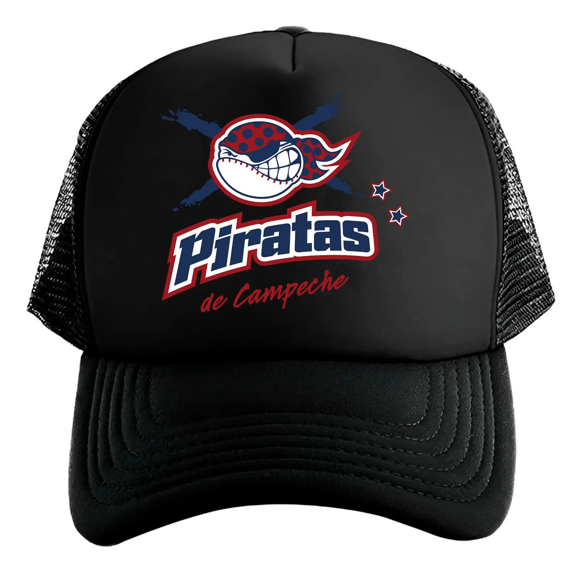 Gorra Trucker Piratas Campeche Béisbol Lmb México Deportes Negro Ajustable Piratas