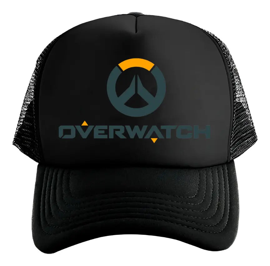 Gorra Trucker Overwatch Videojuegos Gamer Streaming Ps5 Xbox Negro Ajustable Ow