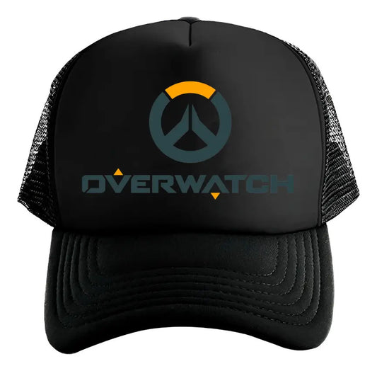 Gorra Trucker Overwatch Videojuegos Gamer Streaming Ps5 Xbox Negro Ajustable Ow