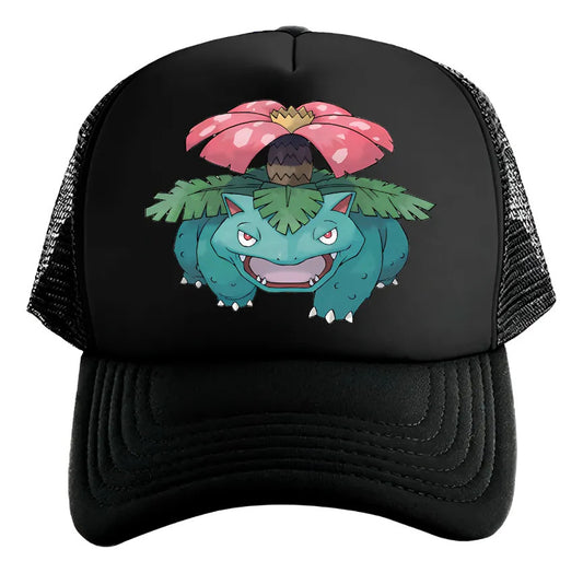 Gorra Gengar Pokémon Pikachu Charmander Bulbasaur Squirtle Negro Ajustable Venusaur