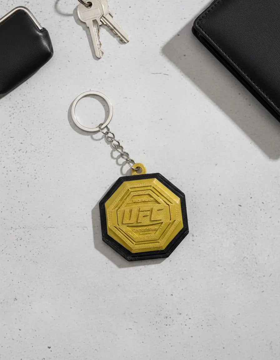 Llavero Ufc Champion Belt Mma Box Muai Thai Kick Boxing Bjj Dorado Oscuro