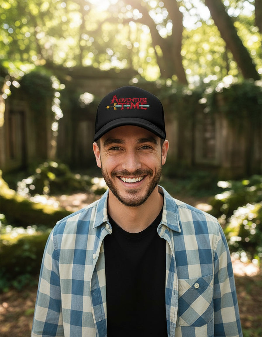Gorra Adventure Time Hora De Aventura Negro Ajustable At