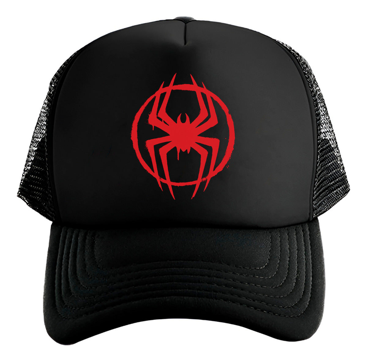 Gorra Miles Morales Spiderman Spiderverse Marvel Cómics Negro Ajustable Miles