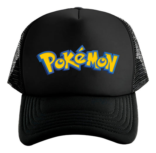 Gorra Pokémon Anime Negro Ajustable Pokémon
