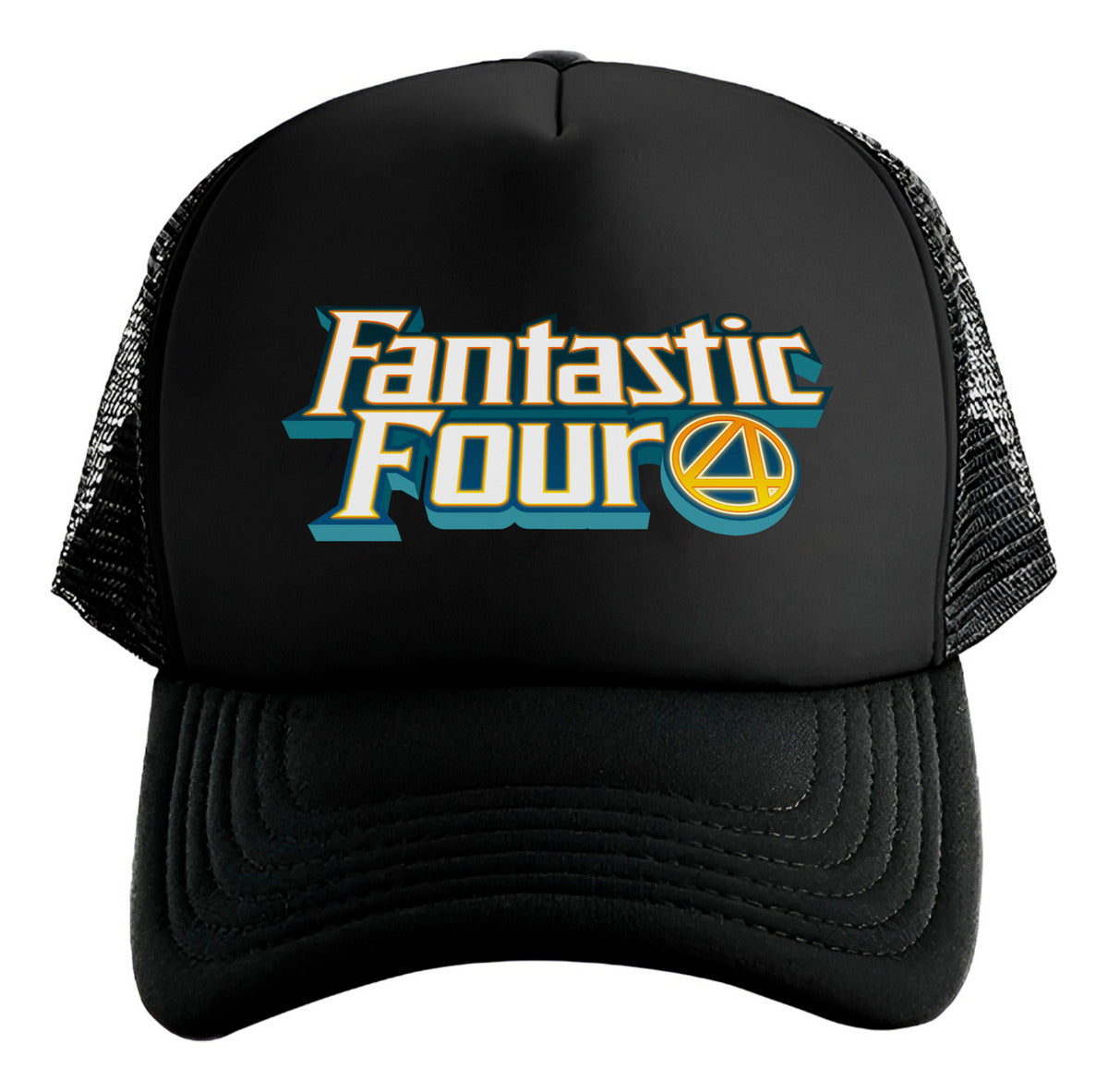 Gorra Fantastic Four 4 Fantásticos Marvel Cómics Avengers Negro Ajustable F4