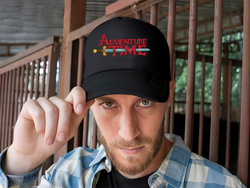 Gorra Adventure Time Hora De Aventura Negro Ajustable At