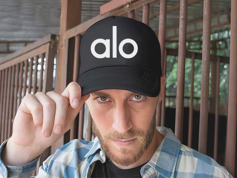 Gorra Trucker Alo Yoga México Negro Ajustable Alo