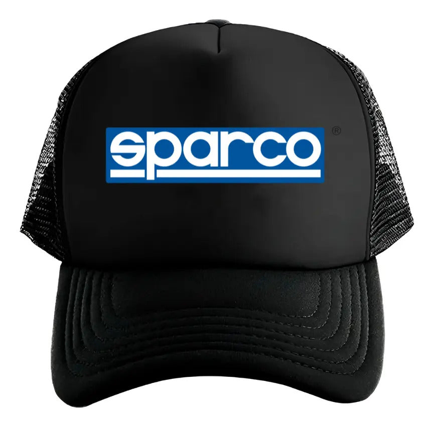 Gorra Sparco Automovilismo Carreras Coches Vehículos Negro Ajustable Sparco