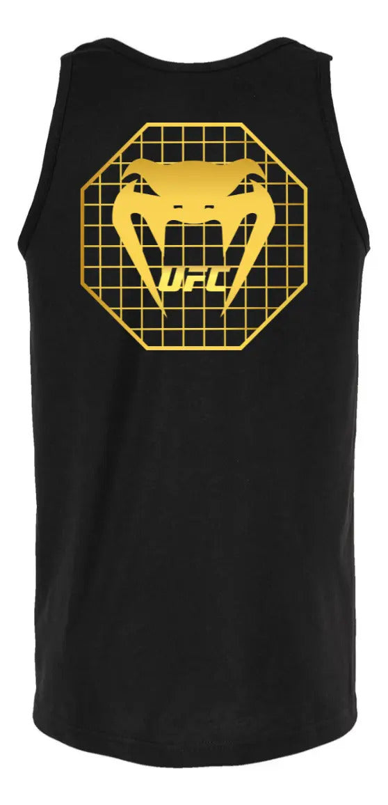 Playera Sin Mangas Ufc Venum Octa Mma Box Muay Thai Kick Negro Gold Ch