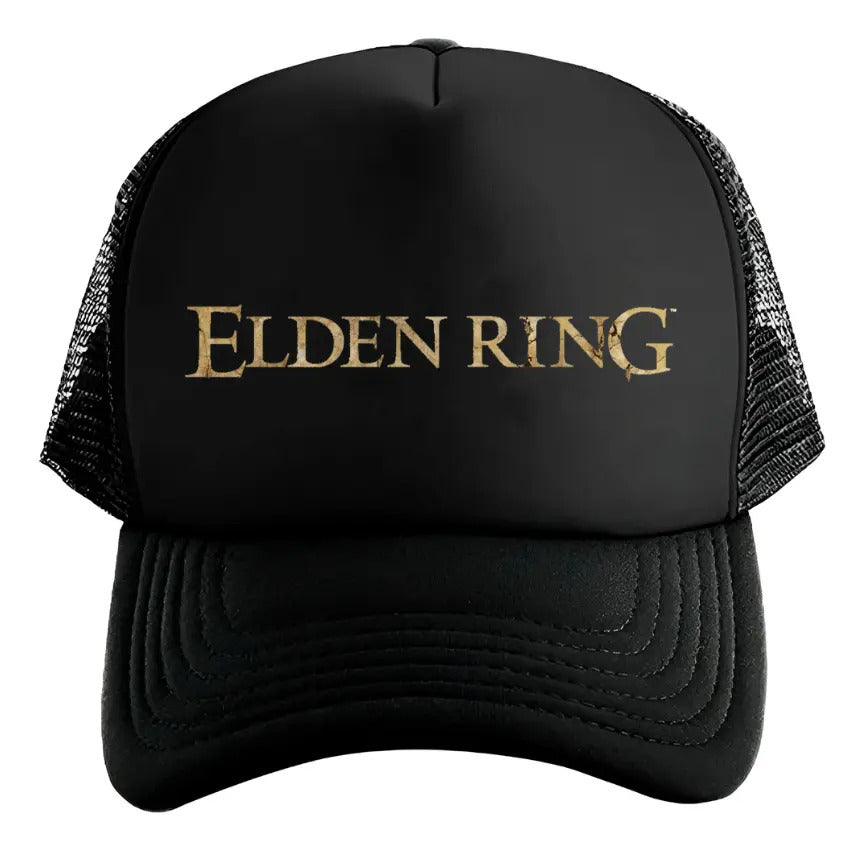Gorra Trucker Elden Ring Videojuegos Gamer Ps5 Xbox Pc Negro Ajustable Er
